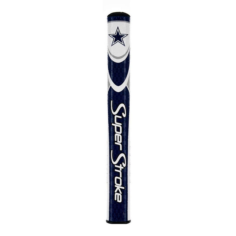 Super Stroke SuperStroke NFL Golf Putter Grip, Dallas Cowboys (Mid Slim 2.0) | Cross-Traction Surface Texture and Oversized Profile | Even Grip Pressure for a More Consistent Stroke | Non-Slip Grip, Navy/White (TS040143) - Image 1